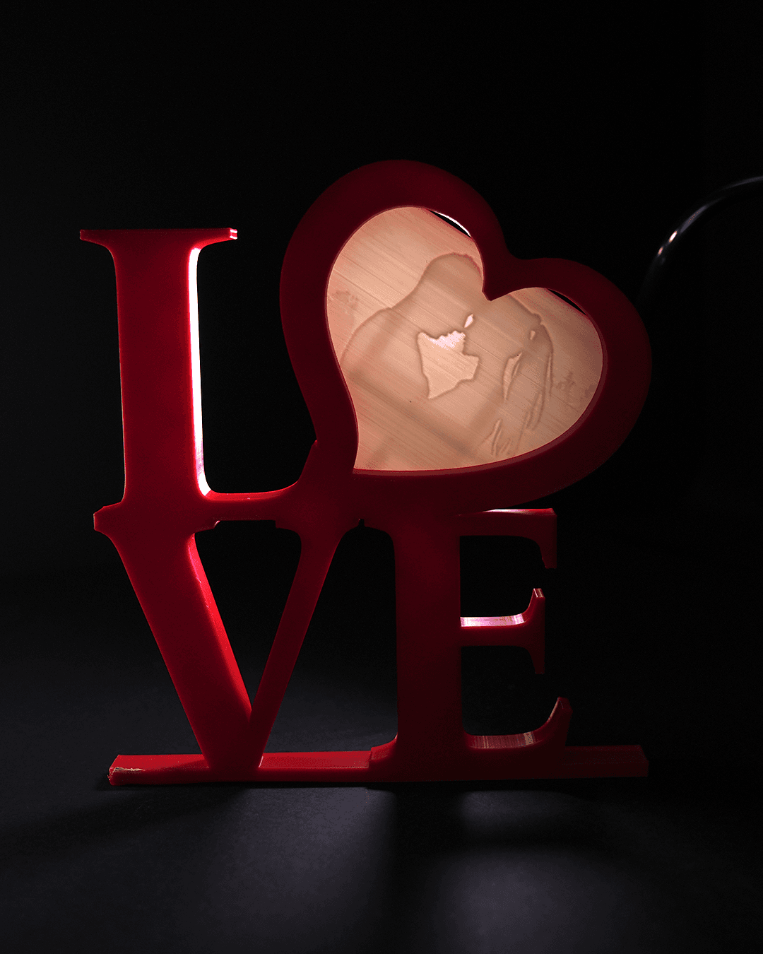 Lithophane Love Sign