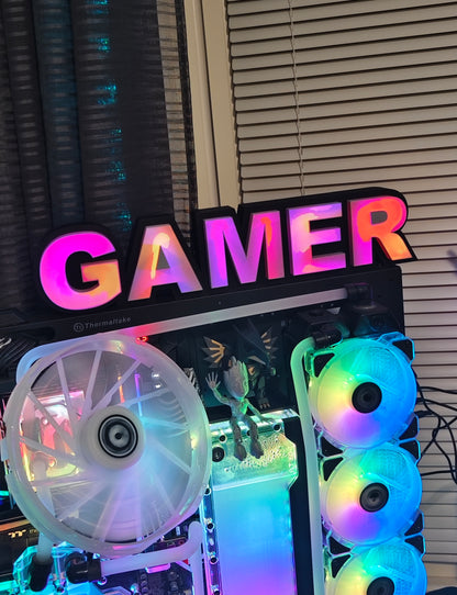 Gamer Sign with rgb